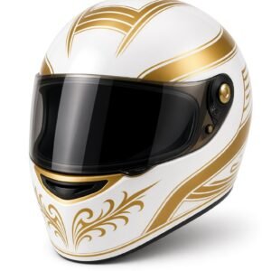 Helmet Warrant Sombrero White/Gold L