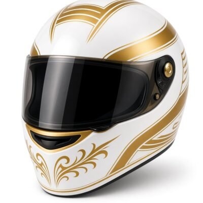 Helmet Warrant Sombrero White/Gold L